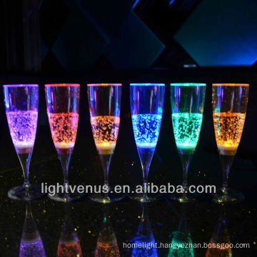 led seven color optional glow glasses/glow flute for parties and celebration